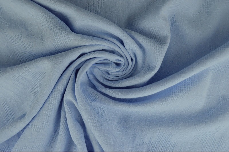 Cotton jacquard 06 aqua blue