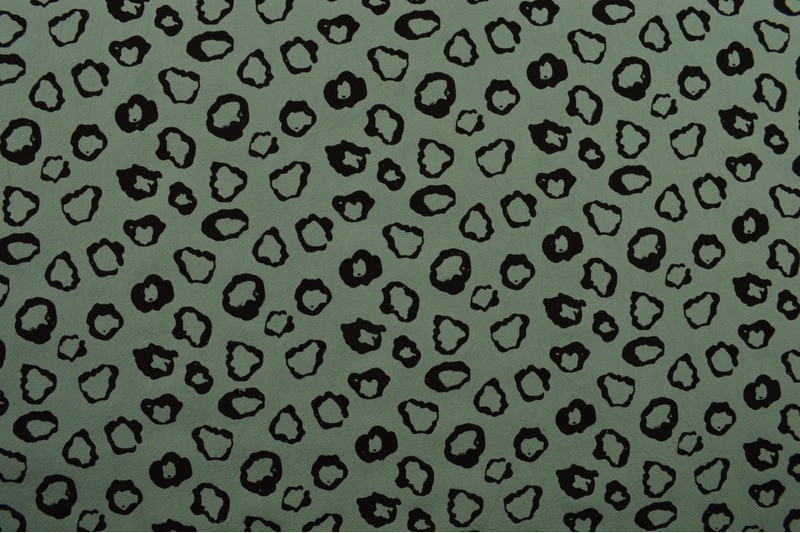Cotton washed print 01-34 old green