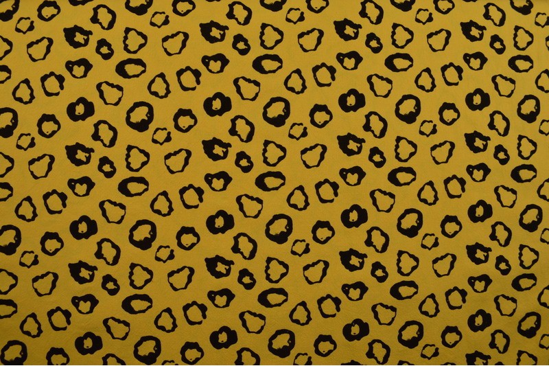 Cotton washed print 01-47 ochre yellow