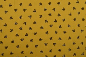 Cotton washed print 02-47 ochre yellow