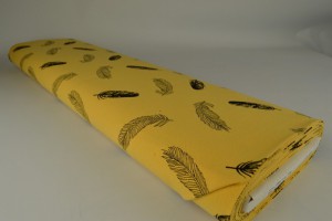 Cotton washed print 06-47 ochre yellow