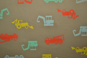 Cotton jersey print - wow 02-69 taupe