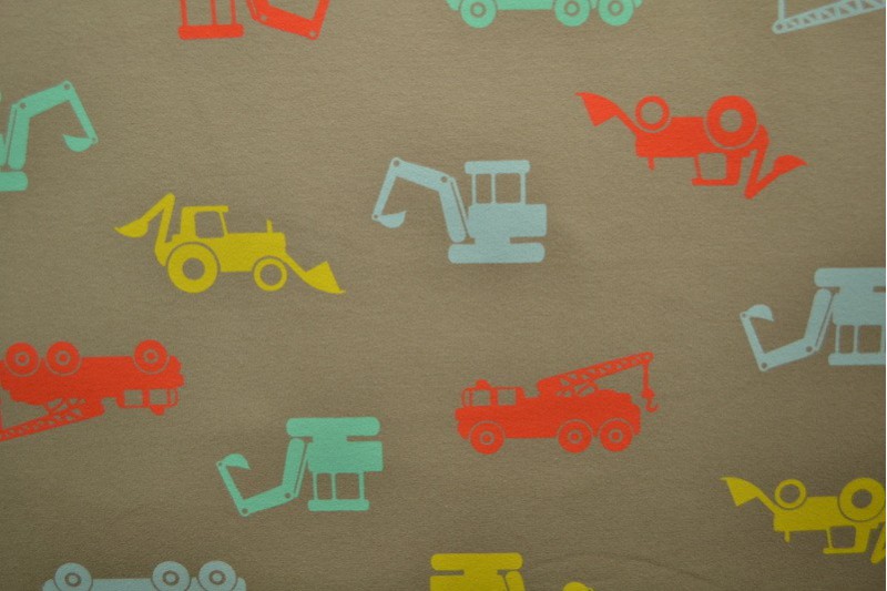 Cotton jersey print - wow 02-69 taupe
