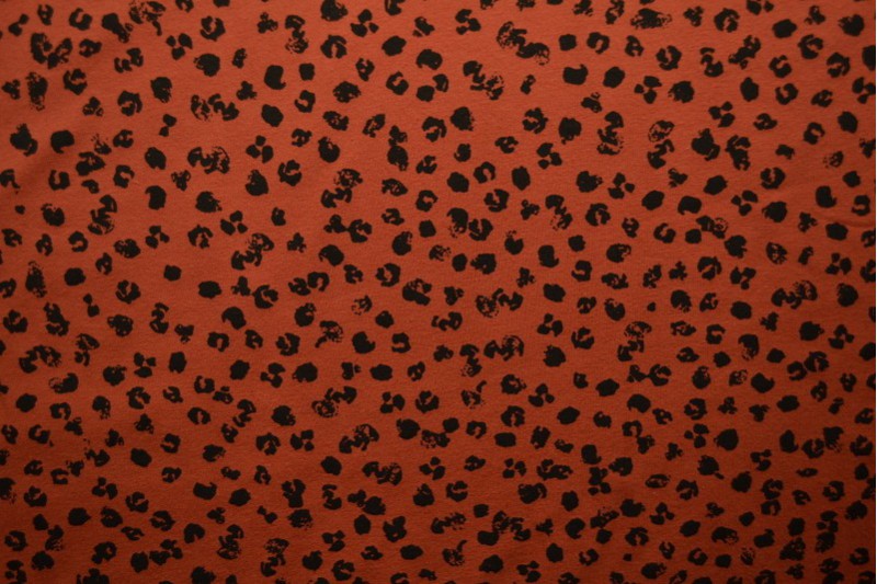 Cotton jersey print - wow 13-42 copper