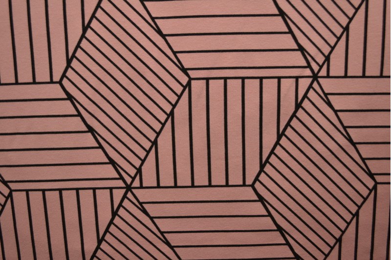 Cotton jersey print - wow 18-37 old pink