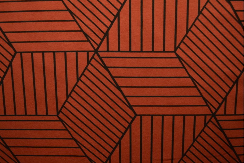 Cotton jersey print - wow 18-42 copper