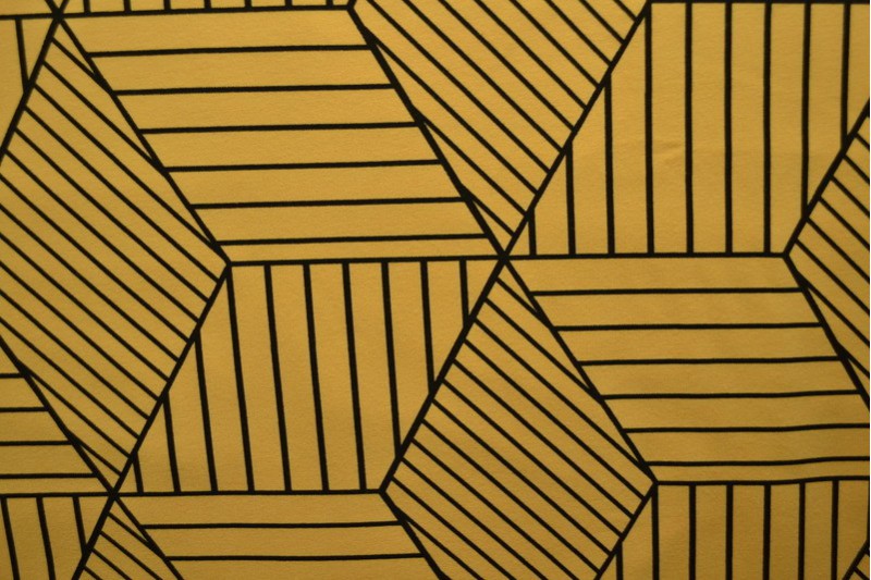 Cotton jersey print - wow 18-47 ochre yellow