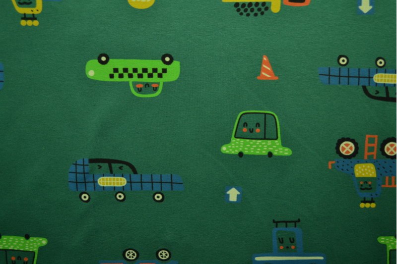 Cotton jersey print - wow 01-32 green