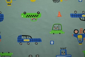 Cotton jersey print - wow 01-34 old green