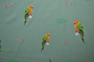 Cotton jersey print - wow 04-34 old green