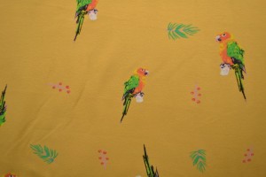 Cotton jersey print - wow 04-47 ochre yellow