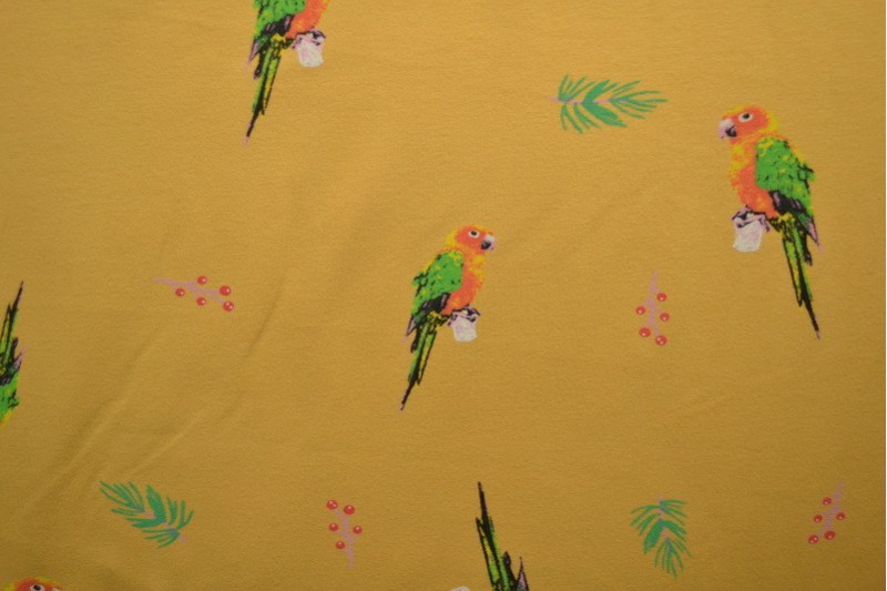 Cotton jersey print - wow 04-47 ochre yellow