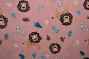 Cotton jersey print - wow 09-37 old pink