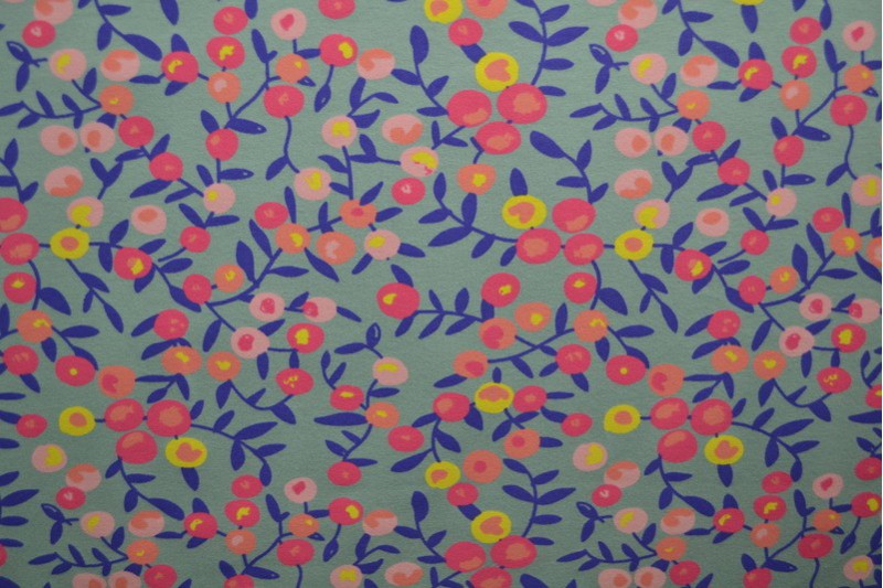 Cotton jersey print - wow 12-34 old green