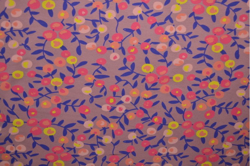 Cotton jersey print - wow 12-38 dark old pink