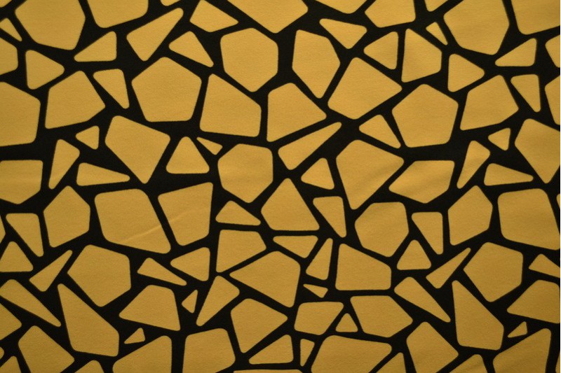 Cotton jersey print - wow 19-47 ochre yellow