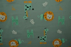 Cotton jersey print - wow 06-34 old green