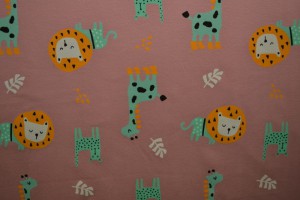 Cotton jersey print - wow 06-37 old pink
