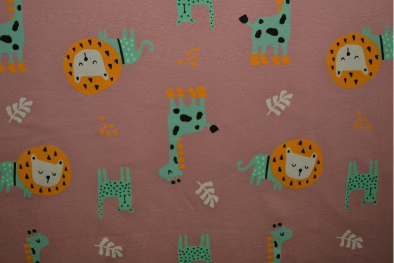 Cotton jersey print - wow 06-37 old pink