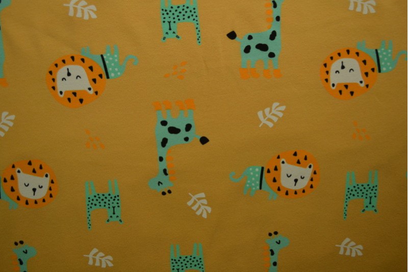 Cotton jersey print - wow 06-47 ochre yellow