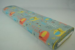 Cotton jersey print - wow 08-34 old green