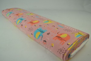 Cotton jersey print - wow 08-37 old pink