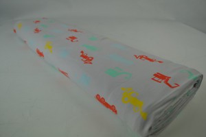 Cotton jersey print - wow 02-25 silvergrey