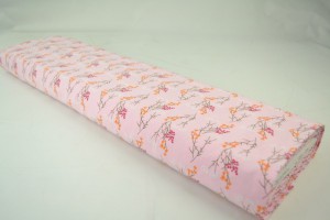 Cotton washed print w02-04 baby pink