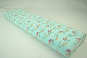 Cotton washed print w02-05 baby blue