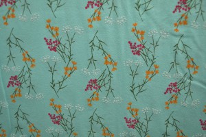 Cotton washed print w02-05 baby blue