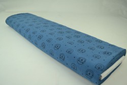 Cotton washed print w03-138 steel blue