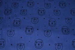 Cotton washed print w03-15 blue