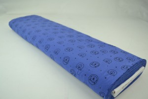 Cotton washed print w03-15 blue