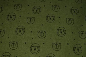 Cotton washed print w03-33 moss green