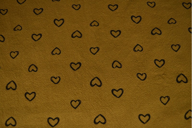 Cotton washed print w05-44 dark ochre yellow