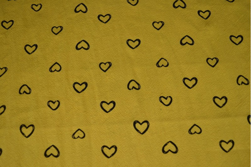 Cotton washed print w05-47 ochre yellow