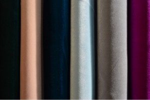 Color card stretch velvet