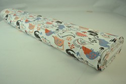 Cotton jersey print - wow 20-01 off-white