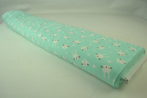 Cotton jersey print - wow 22-01 mint green