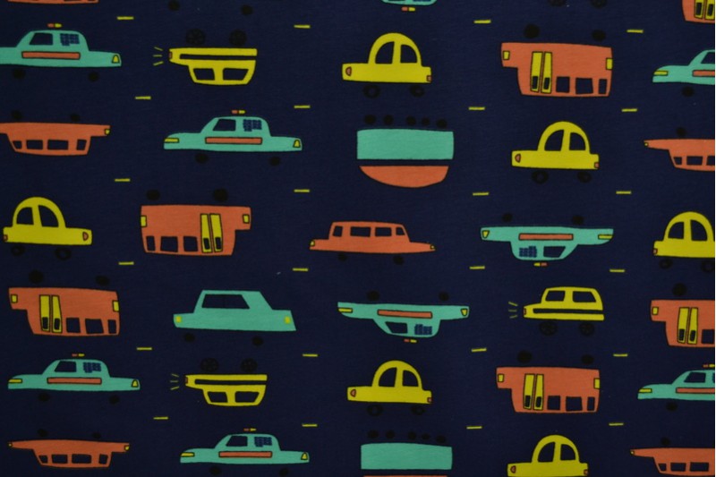 Cotton jersey print - wow 24-01 navy