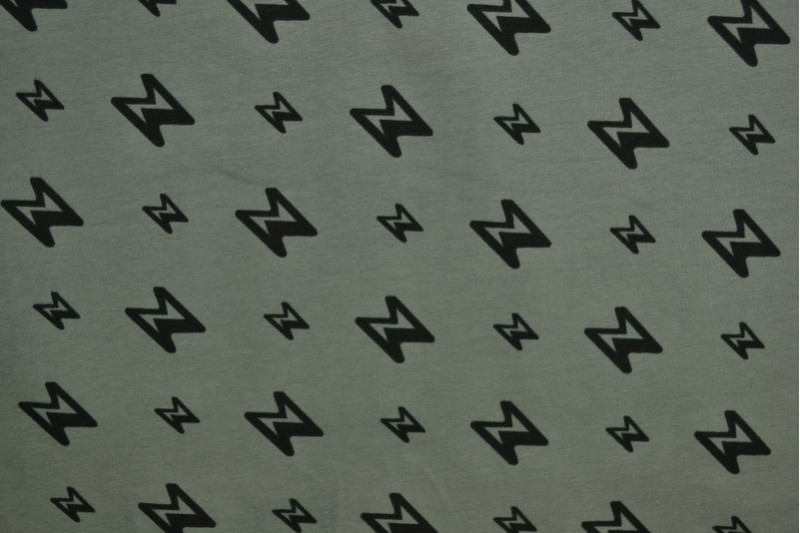 Cotton jersey print - wow 28-01 grey