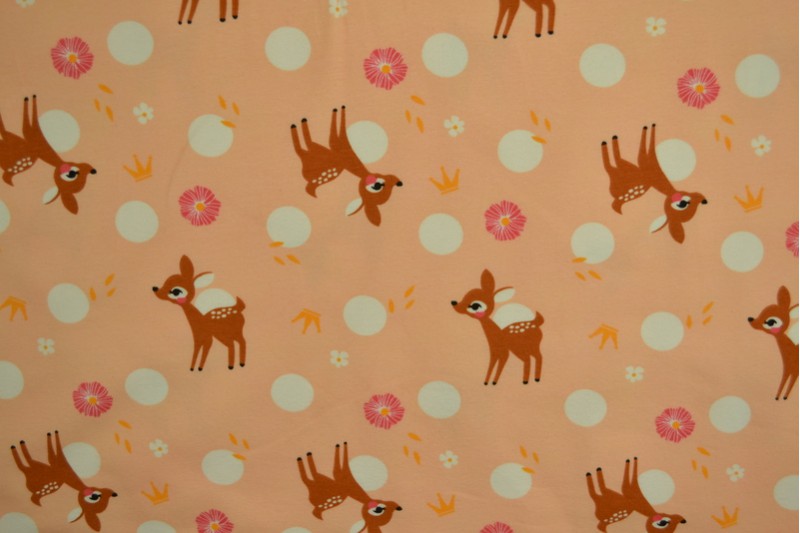 Cotton jersey print - wow 41-01 salmon pink