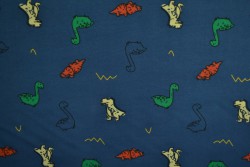 Cotton jersey print - wow 42-01 dark blue