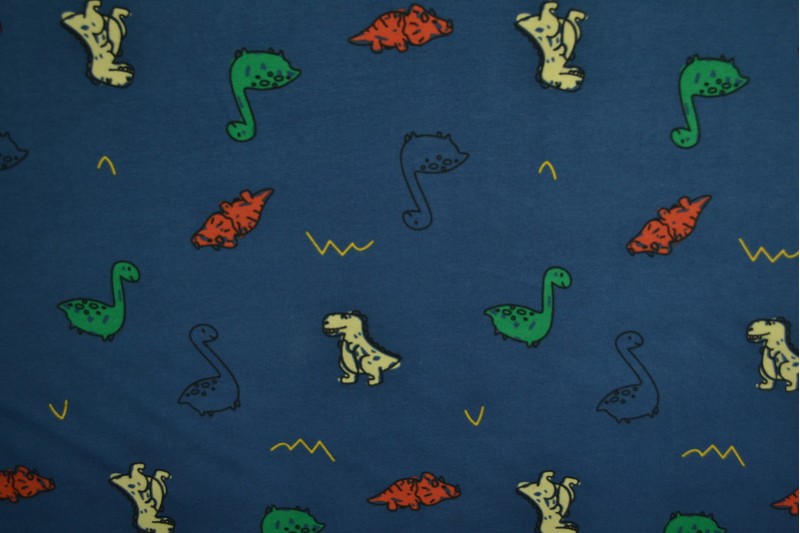 Cotton jersey print - wow 42-01 dark blue