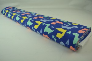 Cotton jersey print - wow 45-01 blue