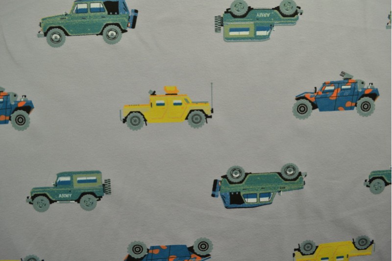 Cotton jersey print - wow 68-25 silvergrey