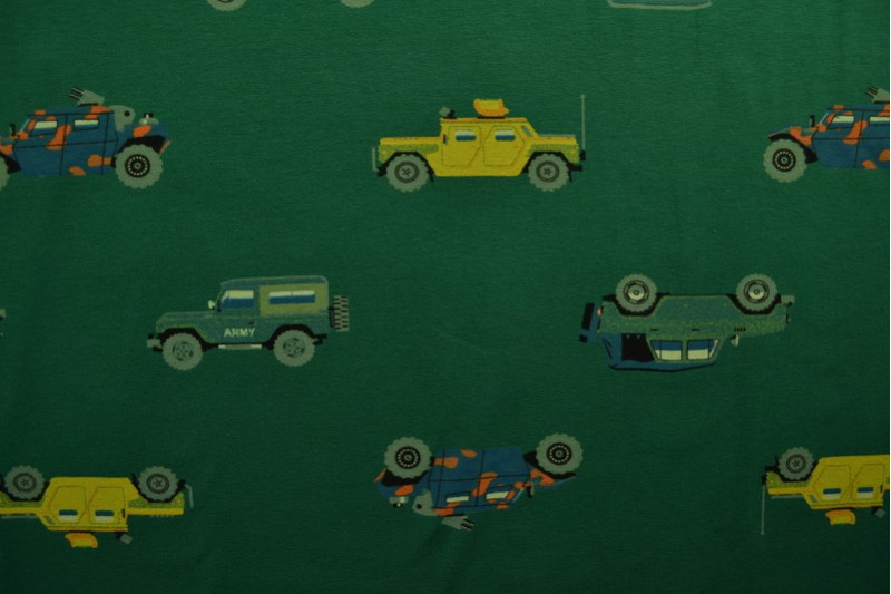 Cotton jersey print - wow 68-32 green