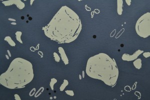 Cotton jersey print - wow 67-17 dark grey