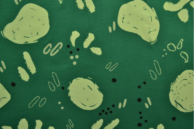 Cotton jersey print - wow 67-32 green