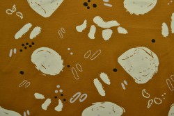 Cotton jersey print - wow 67-44 dark ochre yellow